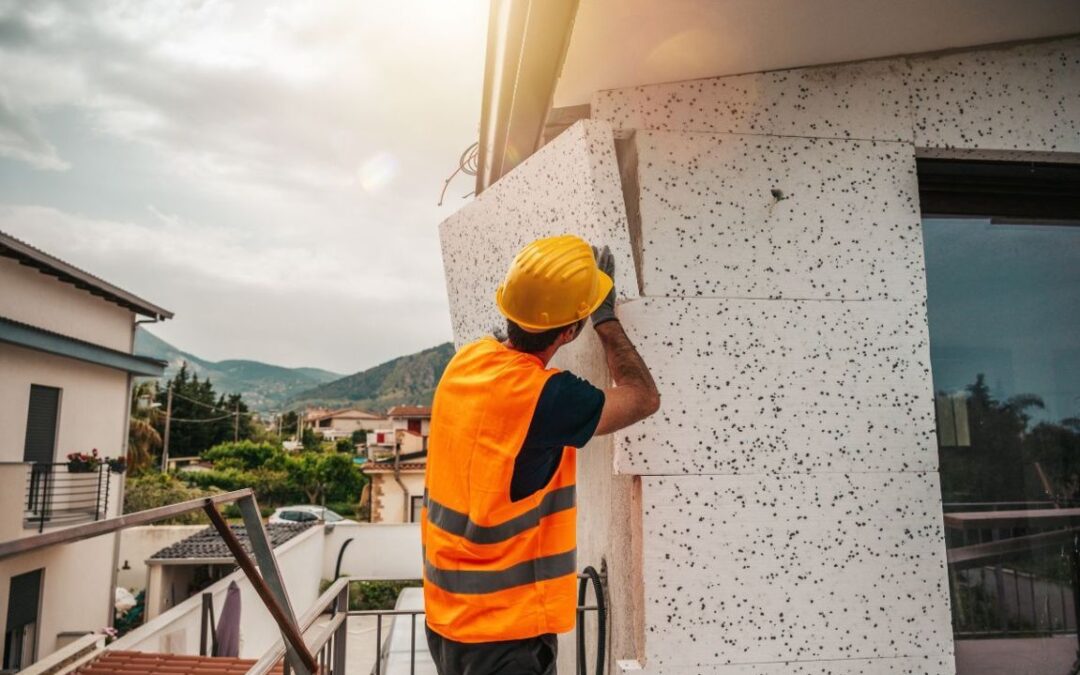 cappotto termico esterno a un edificio